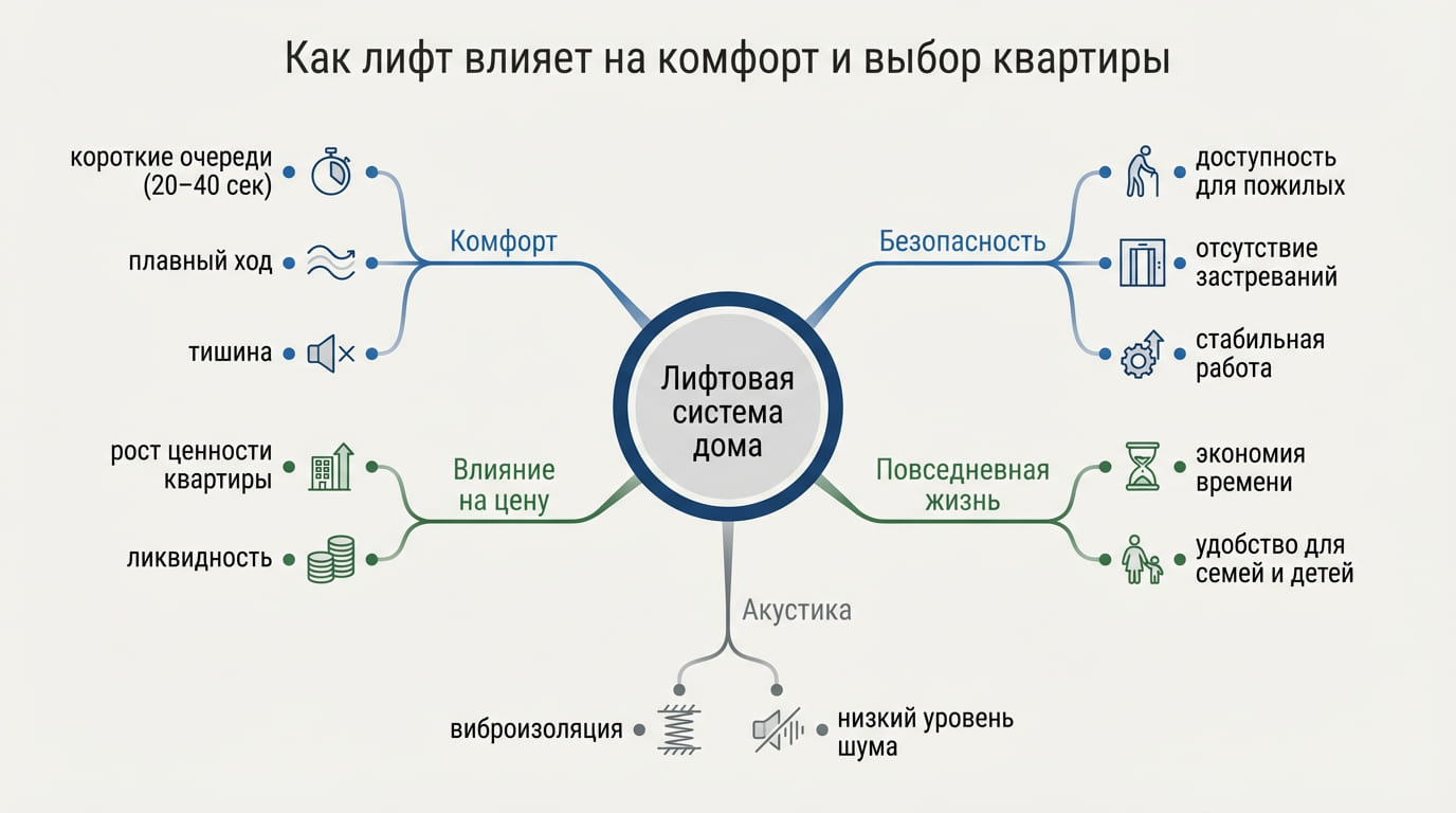 как лифт влияет на комфорт